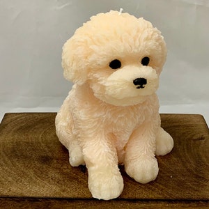 Large Dog Candle, Puppy Candle, Dog Birthday Gift, Bichon Frisé, Lhasa ...