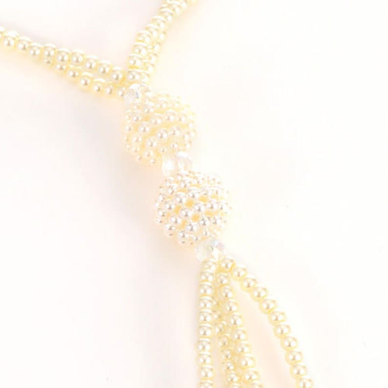 Elegant Long Imitation Faux Pearl Tassel Wrap Necklace Special Occasion Everyday Wear