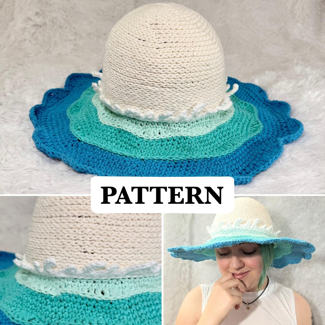 Crochet Beach Sun Hat Pattern - Etsy