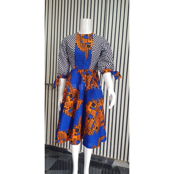 diep verdund kleuring Jola Afrikaanse jurk voor vrouwen Afrikaanse kleding - Etsy Nederland