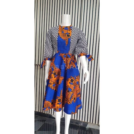 diep verdund kleuring Jola Afrikaanse jurk voor vrouwen Afrikaanse kleding - Etsy Nederland