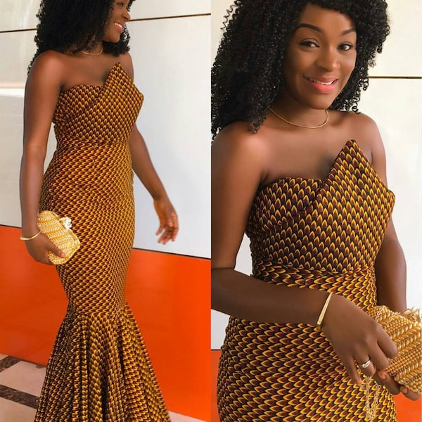 AFRIKANISCHES HOCHZEITSKLEID Efe African Wedding Guest Schwarz Fotoshooting Kleid