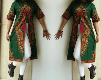 CAMICIA AFRICANA DASHIKI Long Women Birthday Photoshoot Party Dress