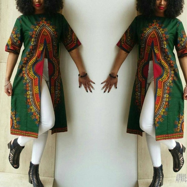 DASHIKI CHEMISE AFRICAINE Long Femmes Anniversaire Photoshoot Robe de fête