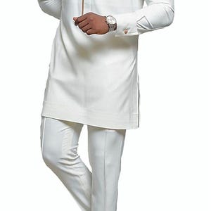 Afrikaanse tweedelige outfit voor heren | Ankara herenset | Shirt en broek met Afrikaanse print | Traditionele Afrikaanse kleding | Afrocentrische herenkleding