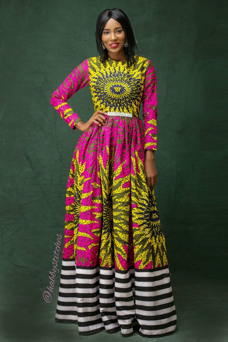 AFRICAN MAXI DRESS Onye Women Wedding Maternity Photoshoot Party Personalized Dress 