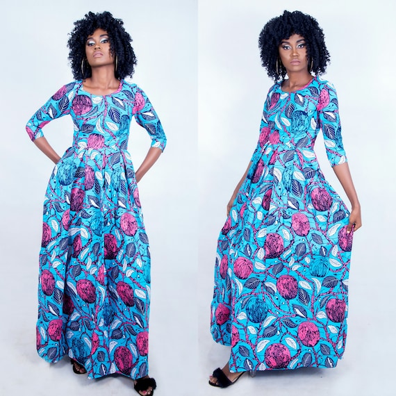 Ayo African Maxi dress African dress Long African dress | Etsy