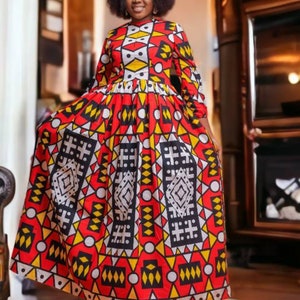 Elizabeth African dress//African clothing for women