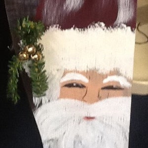 Tenture murale Père Noël - Handmade Primitive