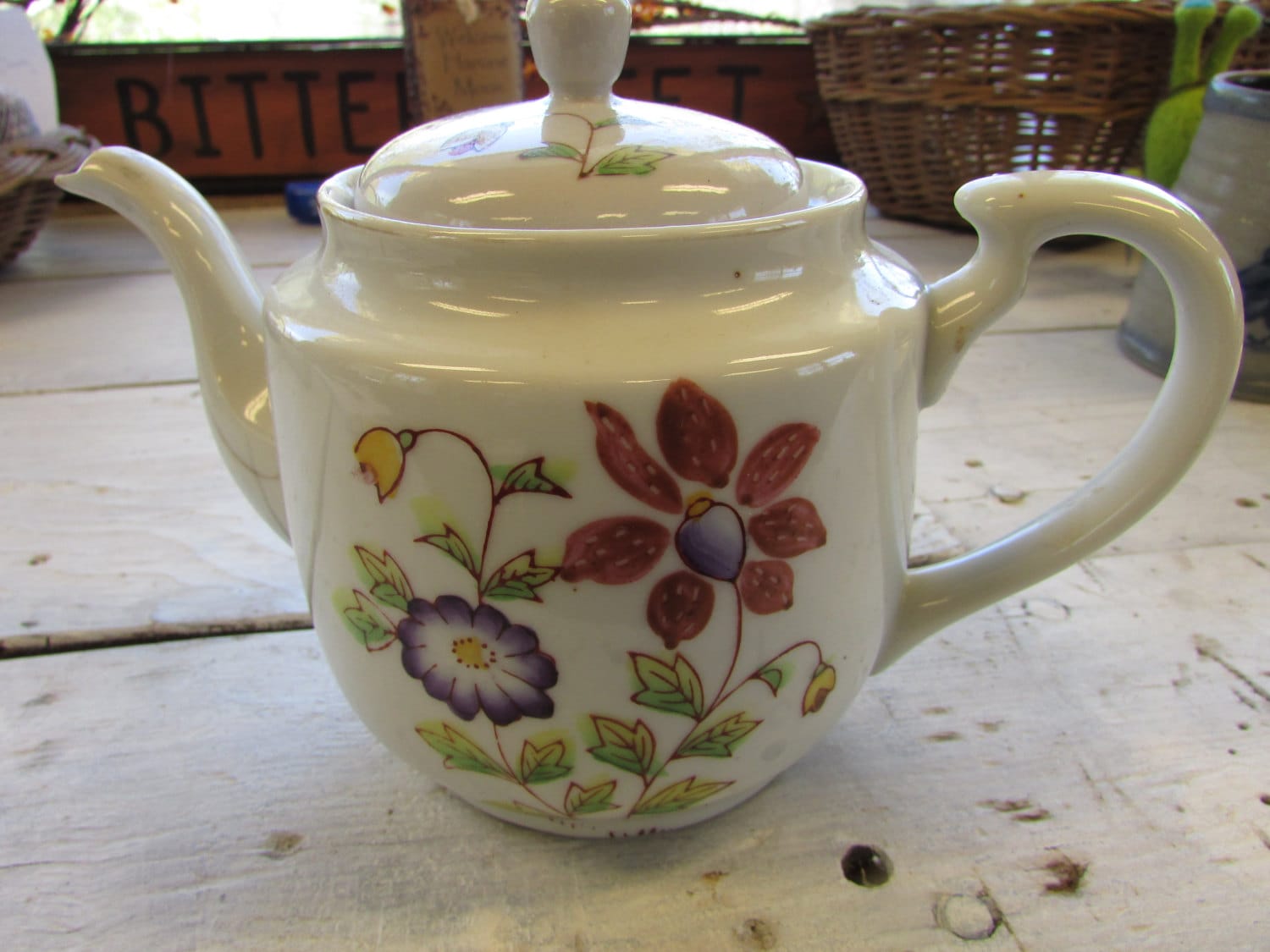 Occupied Japan Teapot Teapot with Flowers Teapot Made in Etsy