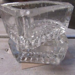 Salt Cellars - Set of 2 Vintage - Pressed Clear Glass