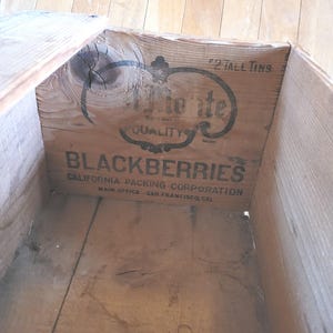 Del-Monte Brombeeren Holzkiste - Primitive