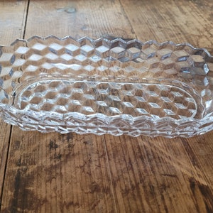 Oval Cube Style Relish Dish - Sawtooth Edge - Fostoria