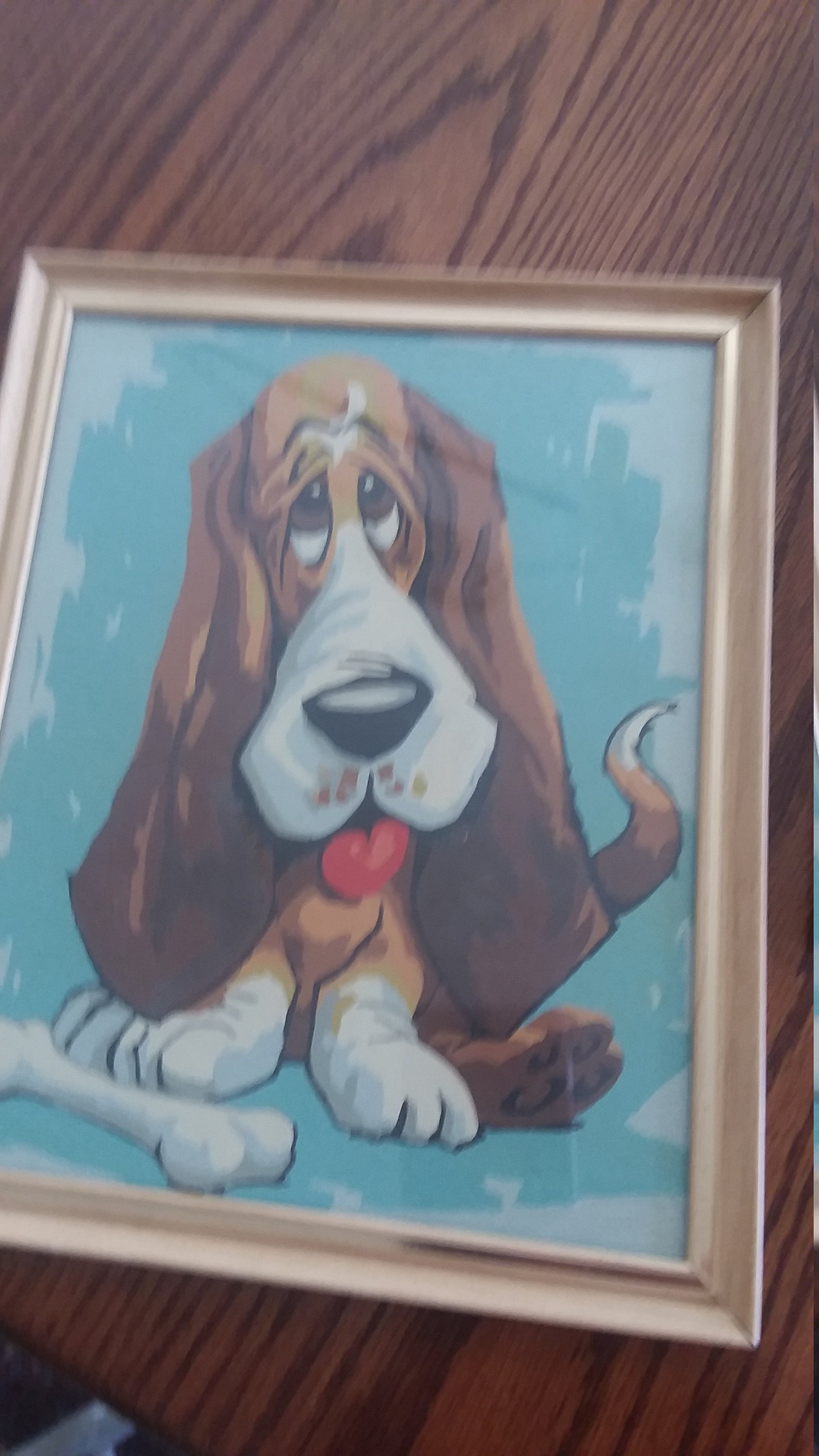 Paint by Numbers Dogs Kitschy Art 2 Vintage Framed Under Etsy