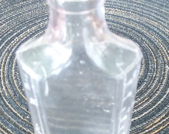 Graduated Medicine Bottle -  Clear Glass