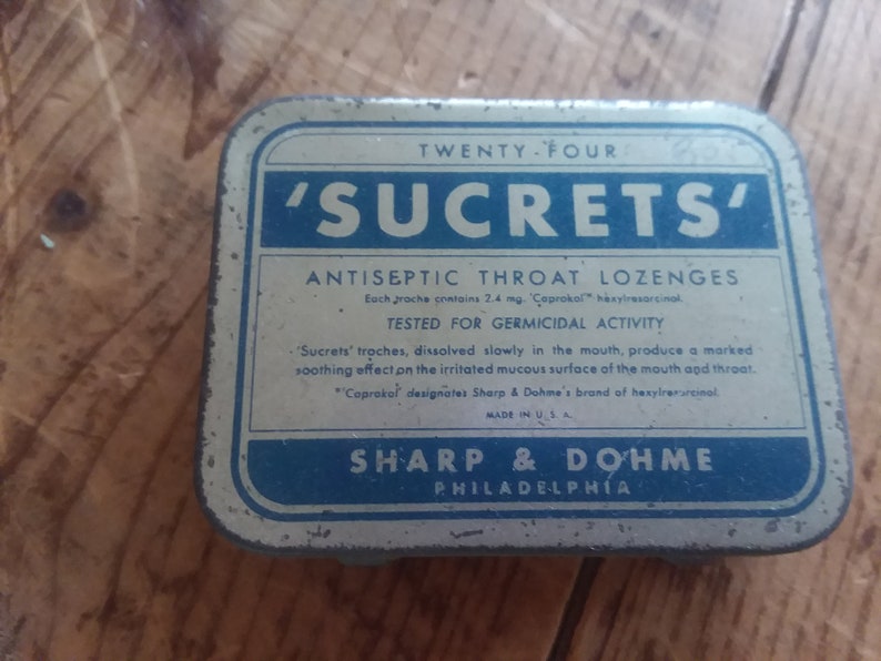 Vintage Sucrets Tin