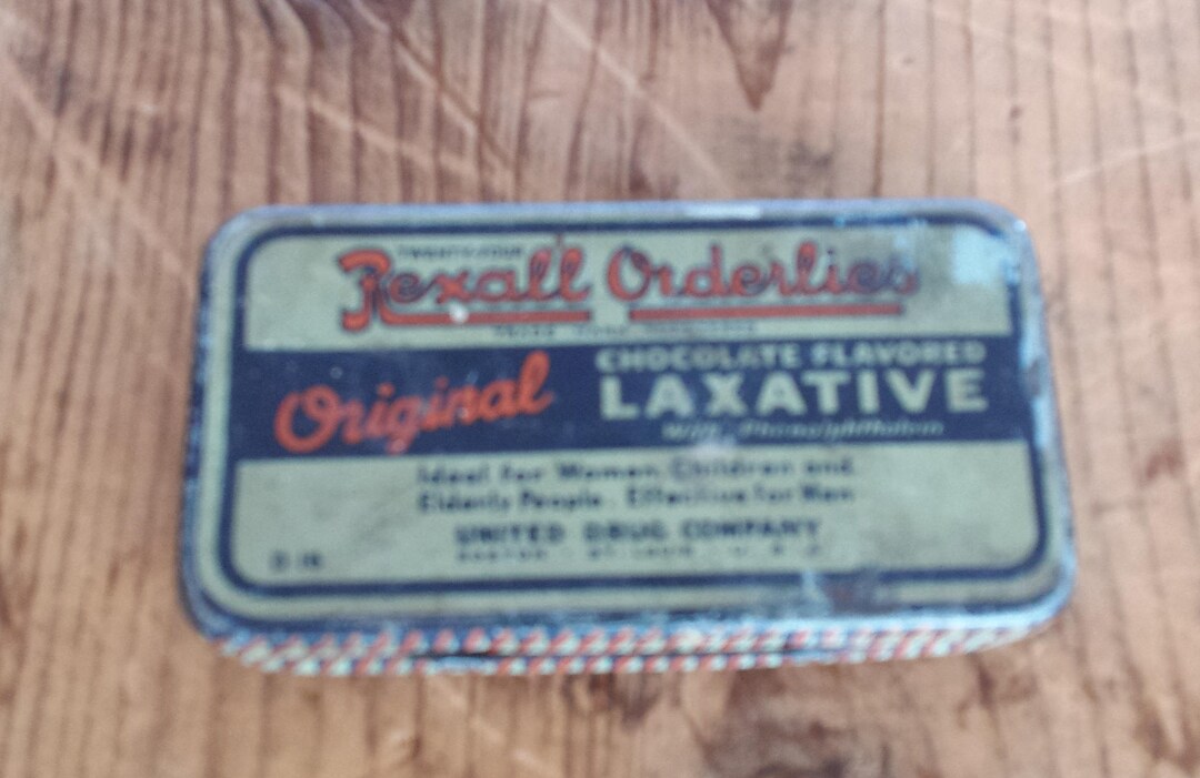 Rexall Orderlies Laxative Tin Etsy