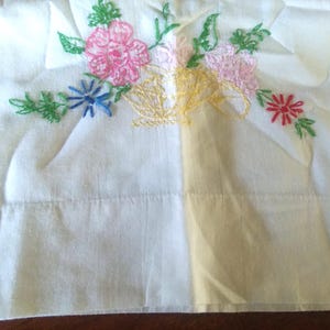 Hand Embroidered Floral Design Pillow Case
