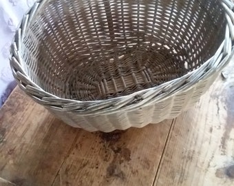 Woven Oblong Basket w/No Handle - Antique Gathering Basket