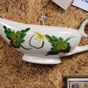 Gravy Boat Ceramic Wall Pocket Vase/Planter