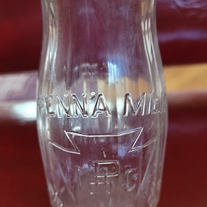 Penn&#39;a Milk Products Co 1/2 Pint Glass Milk Bottle