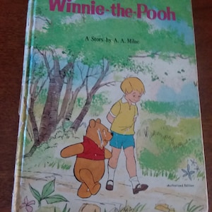 Winnie the Pooh by A A Milne Walt Disney Whitman Big Tell-A-Tale 1965 Children&#39;s Book