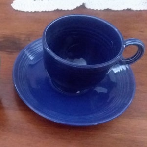 Homer Laughlin Fiesta Cobalt Coffee/Teacup & Saucer
