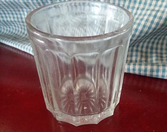 Hazel Atlas Ribbed Clear Shot Glass/Toothpick Holder