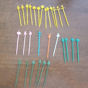 Assorted Food Picks - 16 Piece - Assorted Colors