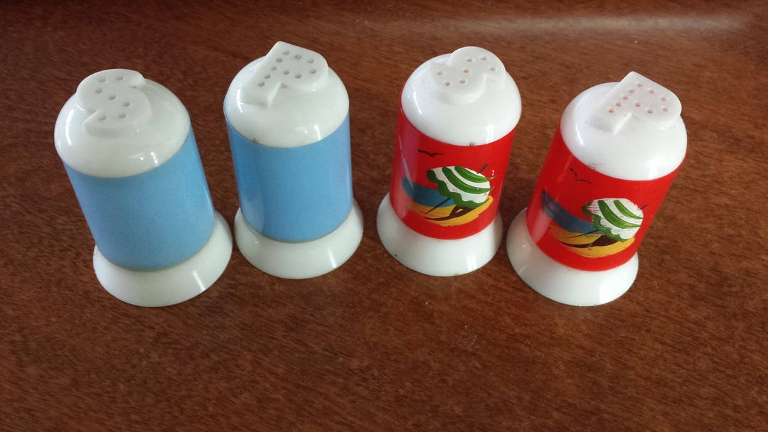 Plastic Picnic Salt and Pepper Shakers Etsy