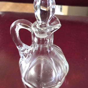 Blown Clear Glass Vinegar Cruet w/Stopper