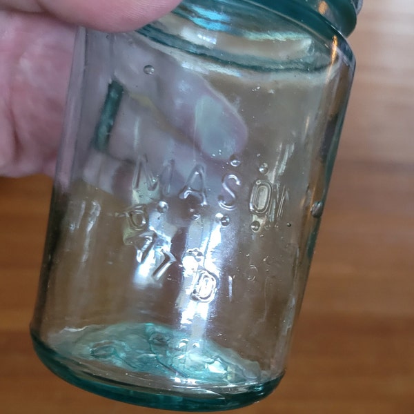 Mason Pat'd 1858 Pint Jar w/7 Dots