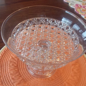 Cut Glass Compote on Pedestal
