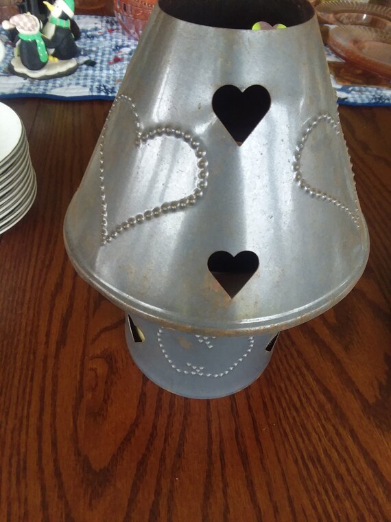 Punched Metal Jar Candle Holder Etsy