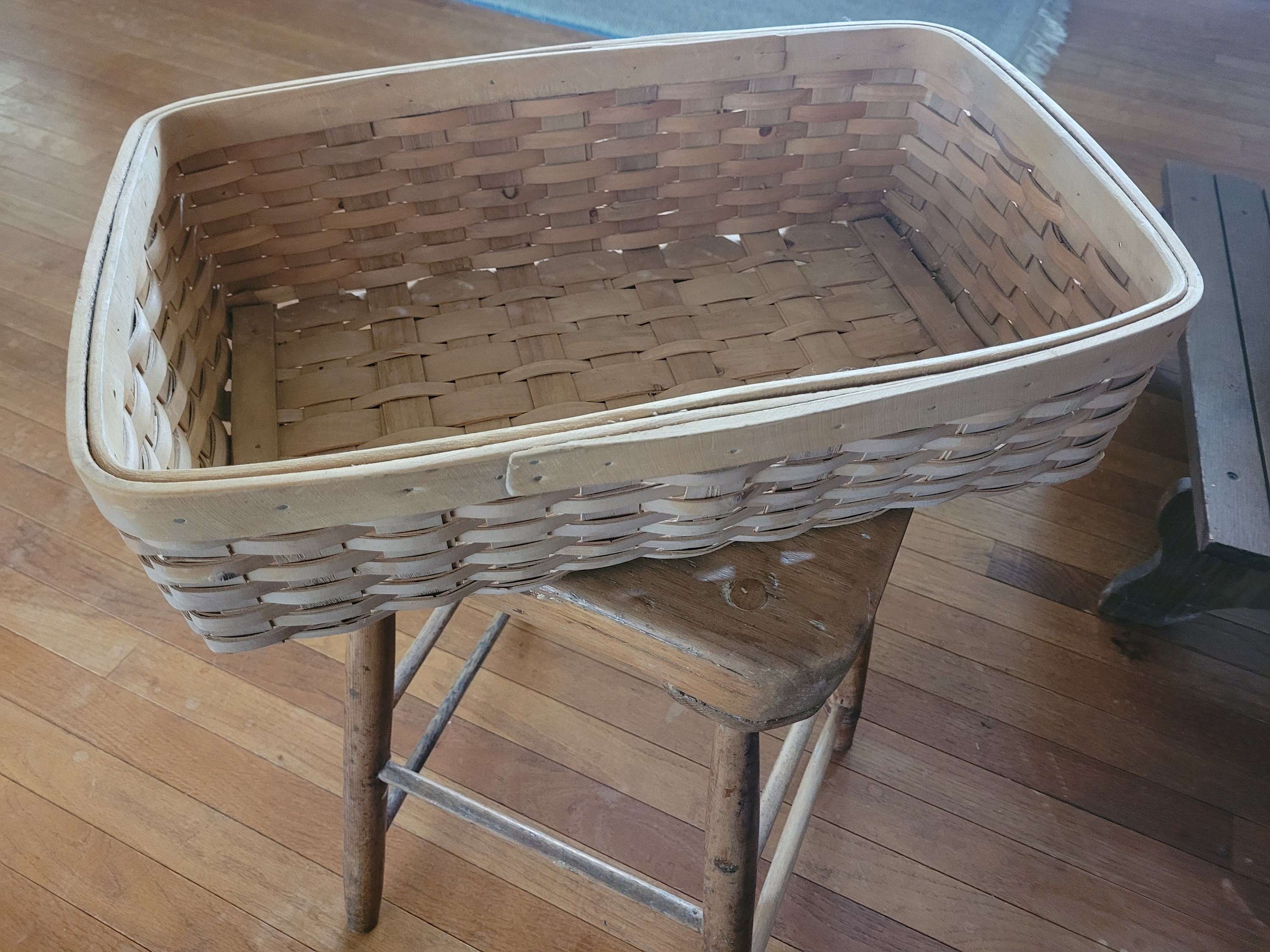  2 qt Rectangular Natural Wood Split Basket - 5 1/2L x 9 3/4W  x 3 1/2H : Home & Kitchen
