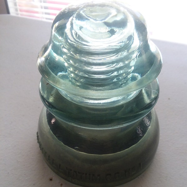 Whitall Tatum Co No. 1 Aqua Glass Insulator