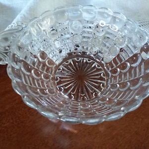 Anchor Hocking Dot & Bars EAPG Handled Bon Bon Dish