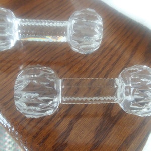 2 Crystal Knife Rests - American Brilliant