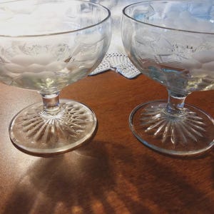2 Geätzte Glas Fruchteis