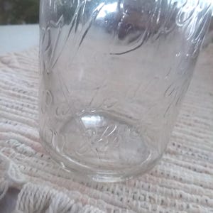 C W Dietz Embossed Clear Glass Pint Milk Bottle