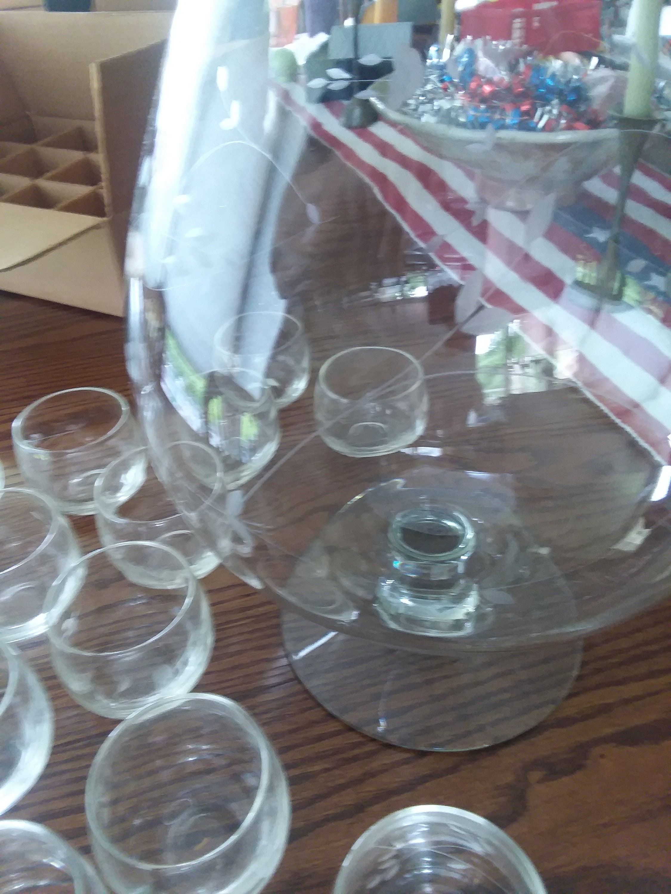 Princess House Pedestal Punch Bowl Set w/Ladle & 12 Glasses Etsy