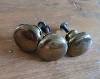 Brass Drawer Knobs - Set of 3