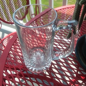 Beer Mug - Monogram B - Clear Glass Mug