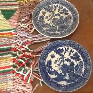 Blue Willow Transferware Plates