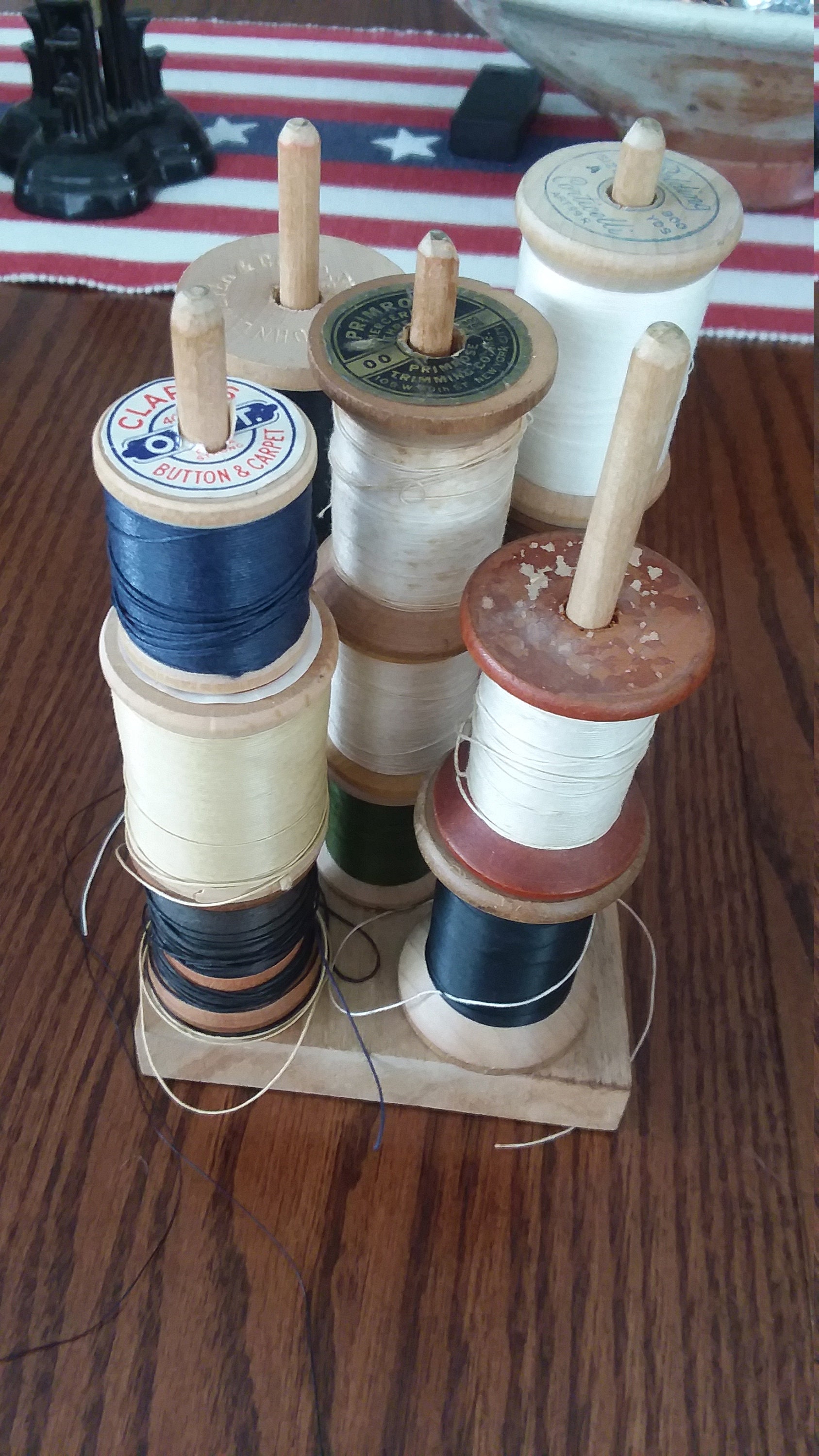Vintage Wood Thread Rack Vintage Thread Caddy Vintage Wood Spool