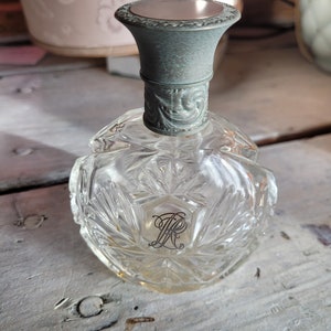 Cologne Bottle RL - Glass Stopper - Empty - Glass Multi-Faceted