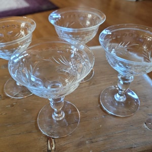 Cordials/Wine Glasses - Set of 4 - EAPG Stemmed Glasses