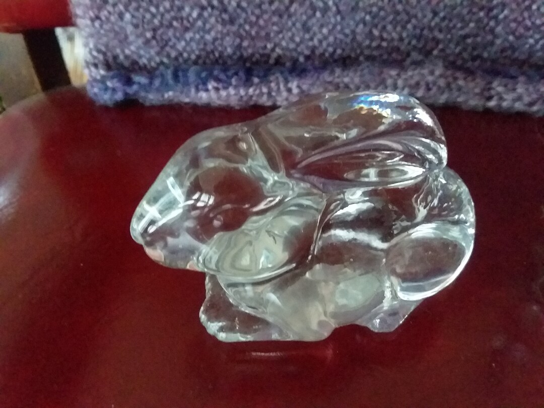Lead Crystal Rabbit Crystal Rabbits - Set of 2 -vintage Leaded Crystal - Etsy