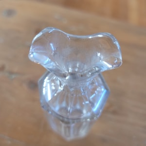 Crystal Perfume Bottle - Antique - 8 Sided - No Stopper