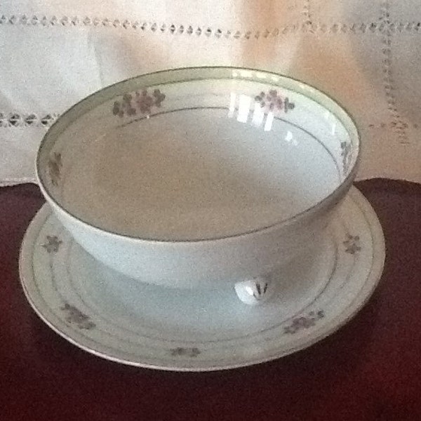 Porcelain Nippon Footed Bowl w/ Underplate